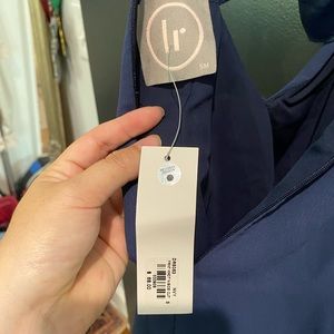 Blue Front-Knot Side-Cut Dress